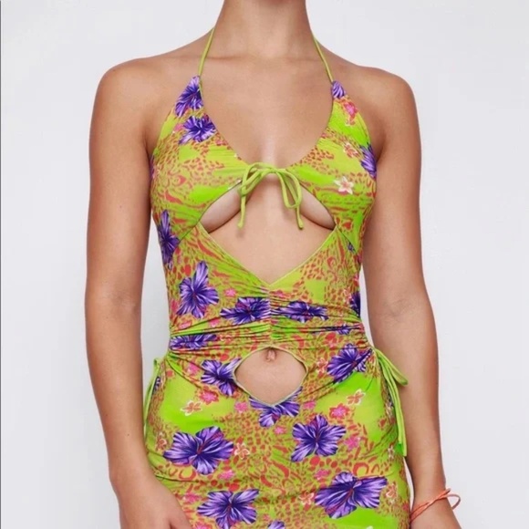 I.Am.Gia Havana mini dress size Medium in Green - Picture 1 of 4